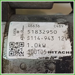 Motorino Avviamento HITACHI S114.943 LANCIA YPSILON TI 46813058