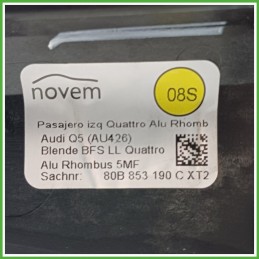 Cover Plancia Cruscotto Superiore AUDI Q5 FYB 2.0 TDI 80B853190BHXT2 2016 2021