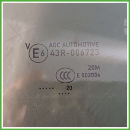 Cristallo Laterale Scendente Posteriore Sinistro SX PEUGEOT 2008 5 Porte 9825589380 2019 AGC AUTOMOTIVE