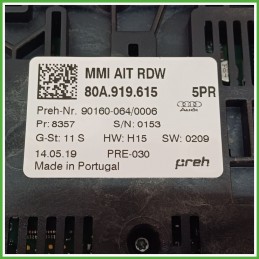 Infotainment AUDI Q5 FYB 2.0 TDI 80A.919.615 2016 2021 PREH 90160-064/0006