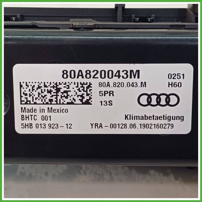 Comandi Clima Aria Condizionata Originale Usato BHTC 5HB013923-12 AUDI ...