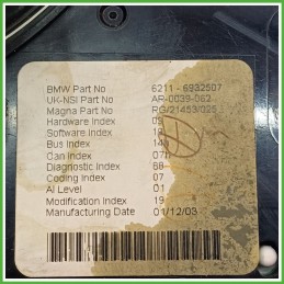 Quadro strumenti contachilometri tachimetro MAGNA RG21453025 MINI MINI R50/R53 1.4 62116966493