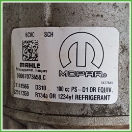 Compressore Clima AC Aria Condizionata MAHLE 6CVC-SCH FIAT TIPO 6J 52017359