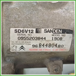 Compressore Clima AC Aria Condizionata SANDEN SD6V12 CITROEN C3 2a Serie 9800821980