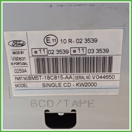 Autoradio FORD FOCUS CB4 1.6 1593653 2008 2011 VISTEON VP7S7F18C844CAD