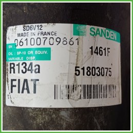 Compressore Clima AC Aria Condizionata SANDEN SD6V12 FIAT GRANDE PUNTO 2Y 71724813