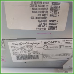 Autoradio FORD C-MAX CB3 1.6 1927597 2007 2011 SONY CDX-FS214CF