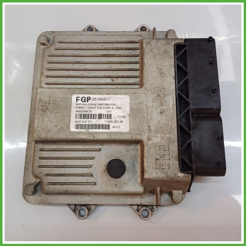 Centralina Motore Iniezione ECU MAGNETI MARELLI MJD6JF.P3 FIAT PUNTO 2U 1.3 16V MJT 51kw 55195817 2003 2007