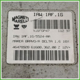 Centralina Motore Iniezione ECU MAGNETI MARELLI IAW1AF.1G FIAT BRAVO 1U 1.6 16V 76kw 46478928 1995 1999