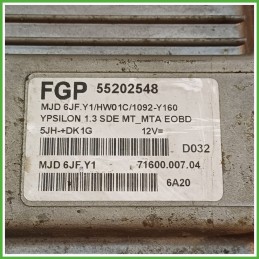 Centralina Motore Iniezione ECU MAGNETI MARELLI MJD6JF.Y1 LANCIA YPSILON TE 1.3 16V 51kw 71752655 2003 2006