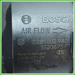 Debimetro Misuratore Massa Aria BOSCH 0281002980 FIAT GRANDE PUNTO 2Y 1.3 MJT 71793250 2005 2008