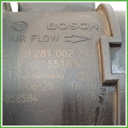 Debimetro Misuratore Massa Aria BOSCH 0281002792 LANCIA YPSILON TE 1.3 MJT 51782034 2006 2008