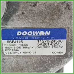 Compressore Clima AC Aria Condizionata DOOWAN 6SBU16 KIA RIO 2a Serie 977011G300AS