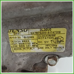 Compressore Clima AC Aria Condizionata DENSO SCSB06 LANCIA YPSILON TE 71785268
