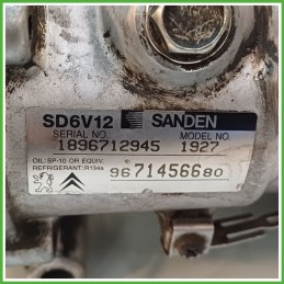 Compressore Clima AC Aria Condizionata SANDEN SD6V12 PEUGEOT BIPPER 9800821980