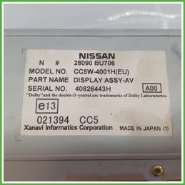 Display Indicatore Multifunzionale NISSAN ALMERA TINO 1.8 16V 28090BU706 2000 2003 NISSAN CC5W-4001H