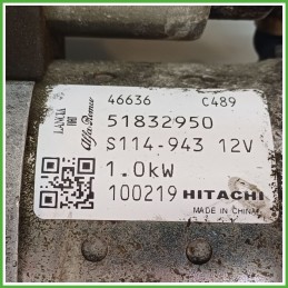 Motorino Avviamento HITACHI S114.943 FIAT PUNTO EVO 3J 51890631