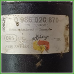Motorino Avviamento BOSCH 0968020870 OPEL AGILA H00 55566800