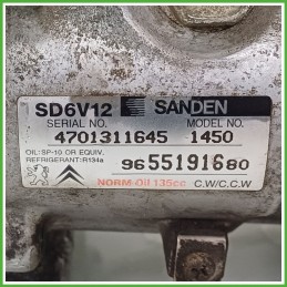 Compressore Clima AC Aria Condizionata SANDEN SD6V12 CITROEN C3 PLURIEL 9800821980