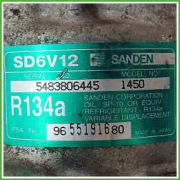 Compressore Clima AC Aria Condizionata SANDEN SD6V12 CITROEN C3 1a Serie 9800821980