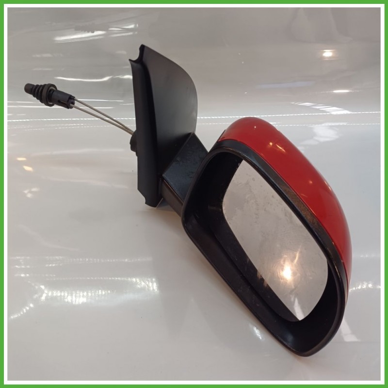 Specchio Specchietto Retrovisore Destro DX ROSSO FIAT PANDA 3U 2009 2011 FICOSA FICOMIRRORS Originale Usato