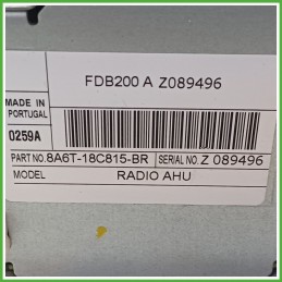 Autoradio FORD FIESTA CB1 1.4 16V 1846847 2008 2013 FOMOCO 8A6T-18C815-BR