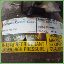 Compressore Clima AC Aria Condizionata CALSONIC 2J552-45010 NISSAN ALMERA TINO 926009F510