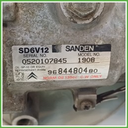 Compressore Clima AC Aria Condizionata SANDEN SD6V12 CITROEN C3 2a Serie 9800821980