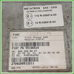 Centralina Motore Iniezione GAS METATRON 4100107 FIAT PUNTO 1N/1P 1.2 44kw 55196524 1999 2005