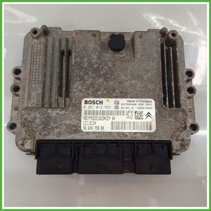 Centralina Motore Iniezione ECU BOSCH 0281012529 CITROEN C3 2a Serie 1.4 50kw 1940WK 2005 2010