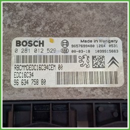 Centralina Motore Iniezione ECU BOSCH 0281012529 CITROEN C3 2a Serie 1.4 50kw 1940WK 2005 2010
