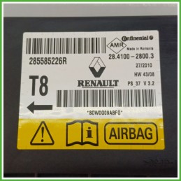 Centralina Airbag CONTINENTAL 28.4100.2800.3 RENAULT MEGANE 3a Serie 1.5 dCi 285585226R 2008 2012