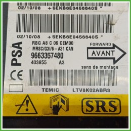 Centralina Airbag TEMIC LTV8K02ABR3 CITROEN C3 2a Serie 1.1 6546C8 2005 2010