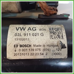 Motorino Avviamento BOSCH 0001139075 AUDI A4 8K 03L911021G
