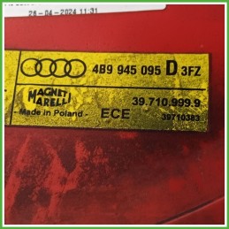 Fanale Fanalino Posteriore Sinistro SX MAGNETI MARELLI 39.710.999.9 AUDI A6 4B 4B9945095F3FZ Usato