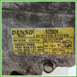 Compressore Clima AC Aria Condizionata DENSO SCSB06 FIAT PUNTO CLASSIC 2U 71785268