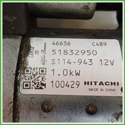 Motorino Avviamento HITACHI S114.943 FIAT PUNTO EVO 3J 51890631