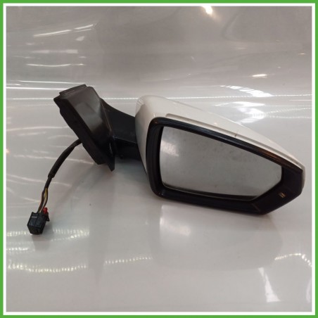 Specchio Specchietto Retrovisore Destro DX BIANCO VOLKSWAGEN POLO AW 2017 2019 FICOSA FICOMIRRORS Originale Usato