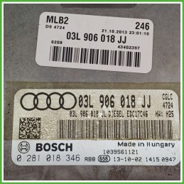 Centralina Motore Iniezione ECU BOSCH 0281018346 AUDI A4 8K 2.0 TDI 130kw 03L906018JJ 2011 2016