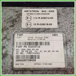 Centralina Motore Iniezione GAS METATRON 4100136 FIAT PANDA 2Q 1.2 44kw 51815710 2003 2010