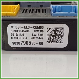 Body Computer Centralina Modulo BCM BSI CITROEN C3 3a Serie B618 9830790580-00 2016 2019