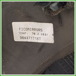 Specchio Specchietto Retrovisore Destro DX NERO PEUGEOT 206 1998 2009 FICOSA FICOMIRRORS Originale Usato