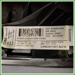Airbag Ginocchia Guidatore Sinistro SX FIAT PUNTO EVO 3J 1.3 735501310 2009 2013 TRW 34072822F