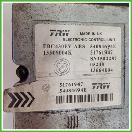 Centralina ABS Modulo Pompa TRW EBC430EV 71754798 LANCIA YPSILON TE Originale Usato