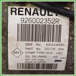 Compressore Clima AC Aria Condizionata VALEO VCS-14EC RENAULT CAPTUR 926002352R