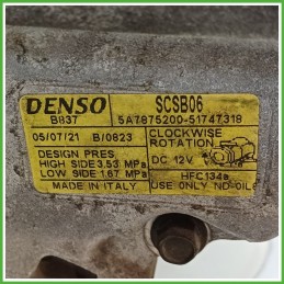 Compressore Clima AC Aria Condizionata DENSO SCSB06 LANCIA YPSILON TE 51747318