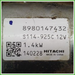 Motorino Avviamento HITACHI S114.925C OPEL ASTRA P10 98014743