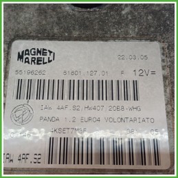 Centralina Motore Iniezione ECU MAGNETI MARELLI IAW4AF.S2 FIAT PANDA 2Q 1.2 44kw 55196262 2003 2010