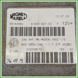 Centralina Motore Iniezione ECU MAGNETI MARELLI IAW4AF.M9 FIAT SEICENTO 1E 1.1 40kw 55183580 1998 2005