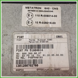 Centralina Motore Iniezione GAS METATRON 4100134 FIAT PANDA 2Q 1.2 44kw 51804614 2003 2010